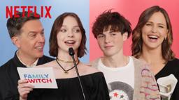 Emma Myers, Brady Noon, Jennifer Garner, and Ed Helms Face Off for Trivia