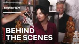 On Set with Dakota Johnson and Henry Golding