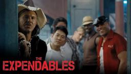 The Expendables Blow Off Some Steam By Throwing Knives