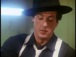 Sylvester Stallone getting beat up in Death Race 2000