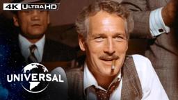 Paul Newman Cons a Con Man in a High-Stakes Poker Game in 4K HDR