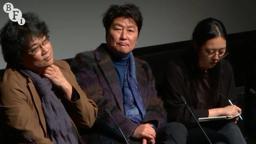 Parasite director Bong Joon-ho and stars Song Kang-ho and Lee Jung-eun