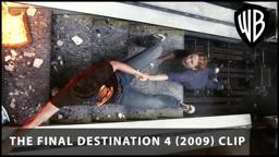 Swallowed by the escalator...