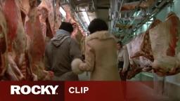 Rocky Balboa Trains In The Meat Locker