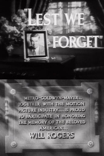Lest We Forget Poster