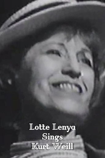 Lotte Lenya Sings Kurt Weill Poster