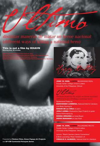 Ultimo: Different Ways of Killing a National Hero Poster